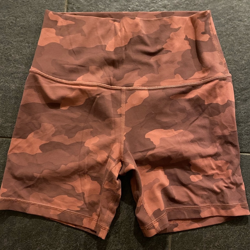 lululemon athletica Rust Camo High-Rise Athletic Shorts